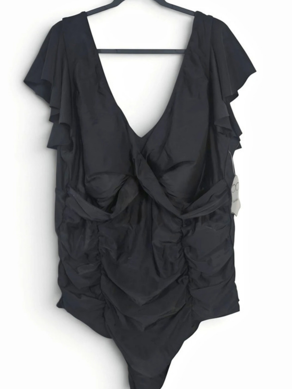 CurvyTide Black Ruffle One Piece Size 5X(26w) NWT